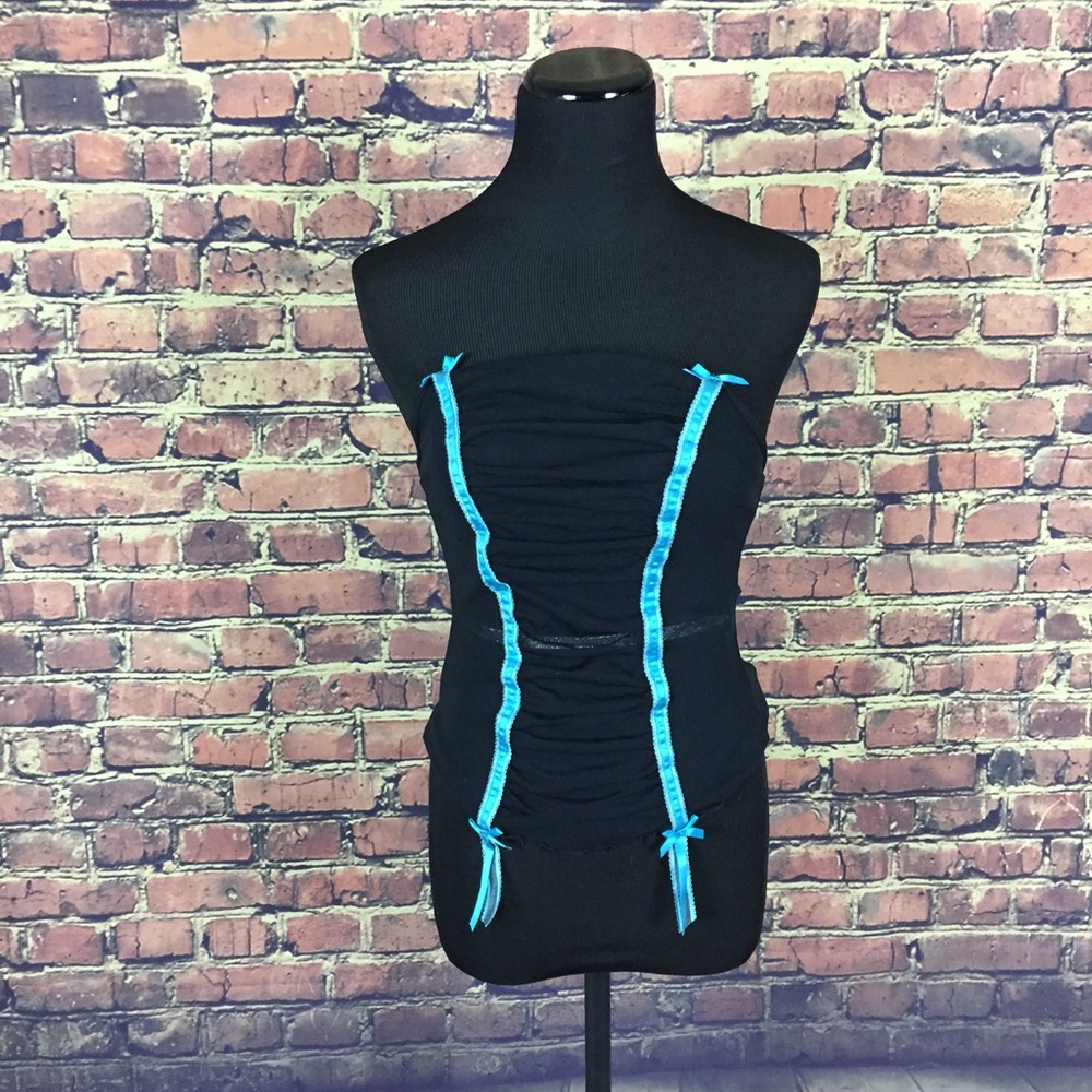 Fredrick's of Hollywood Black Teal Lingerie